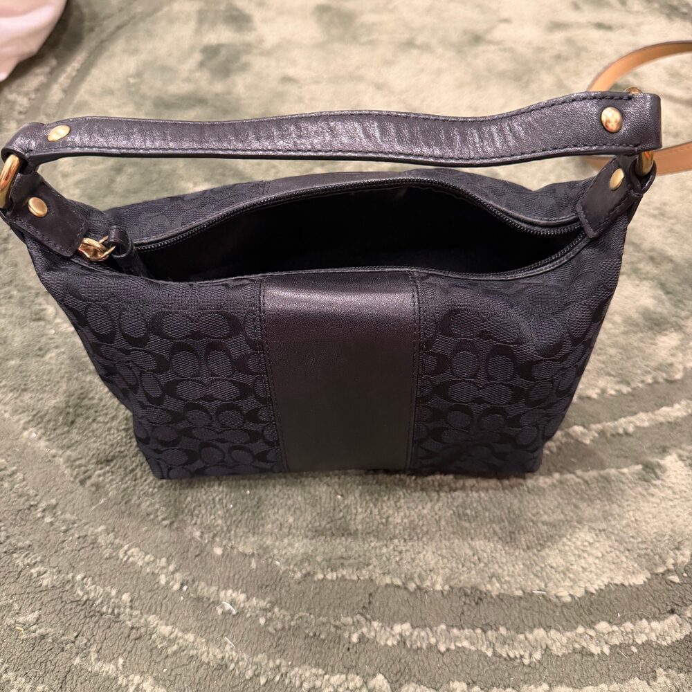 Coach Vintage Mini Baguette in Black Signature C's
